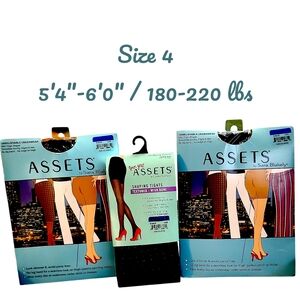 ASSETS (3 pr) by Sara Blakely Textured Tights in Black and Nude11